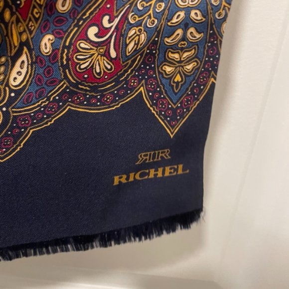 Vintage Richel scarf - Made in Italy. 100% silk. - Picture 2 of 4
